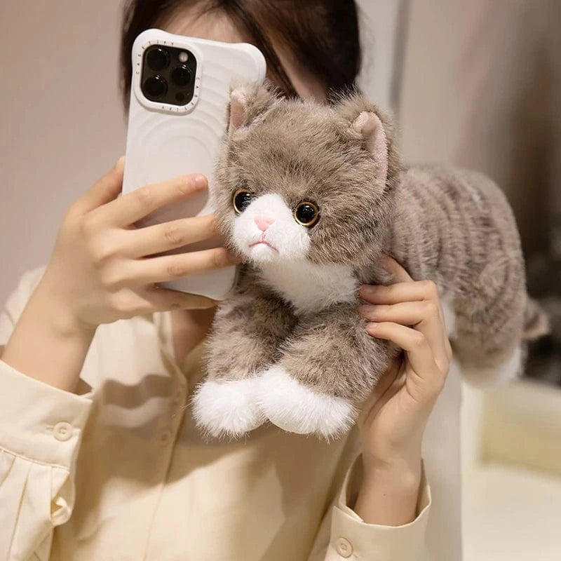 Peluche chat réaliste