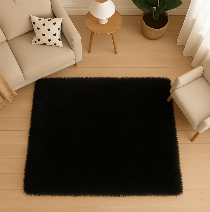 Tapis salon noir – Chic et cosy