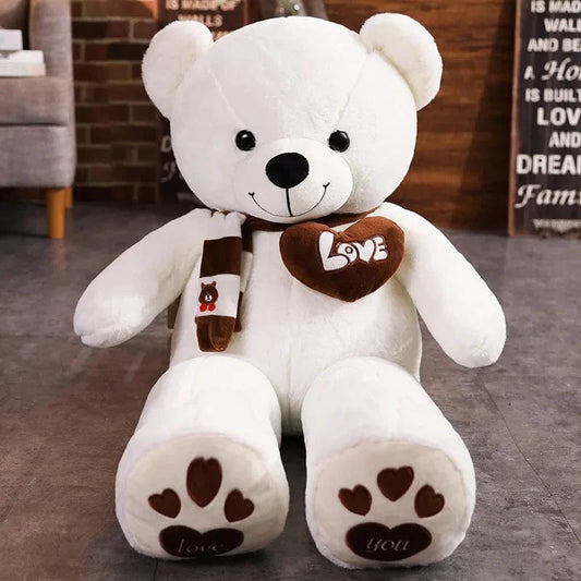 Ours en peluche blanc géant