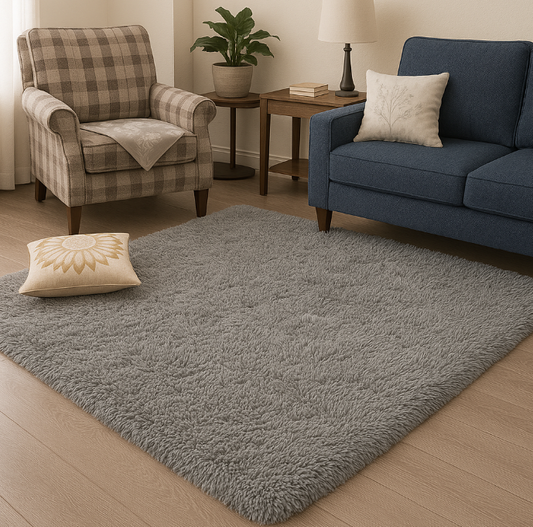 Tapis salon argent – Moderne et accueillant