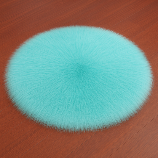 Tapis salon bleu canard