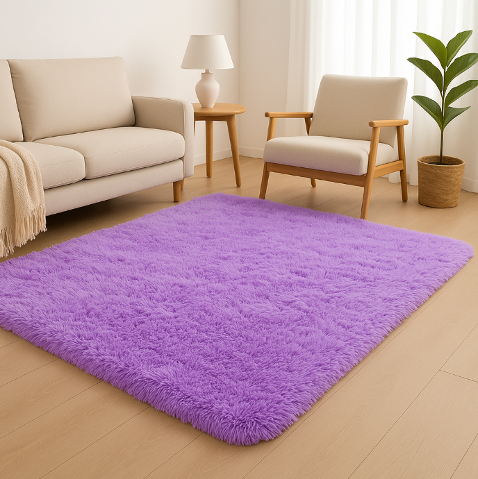 Tapis salon violet – Douceur et modernité