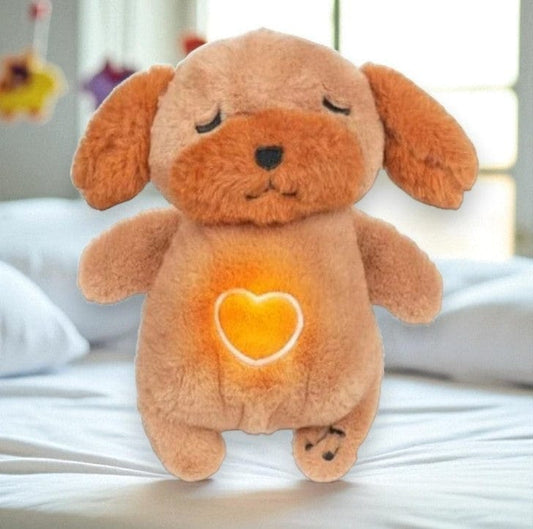 Peluche chien qui respire