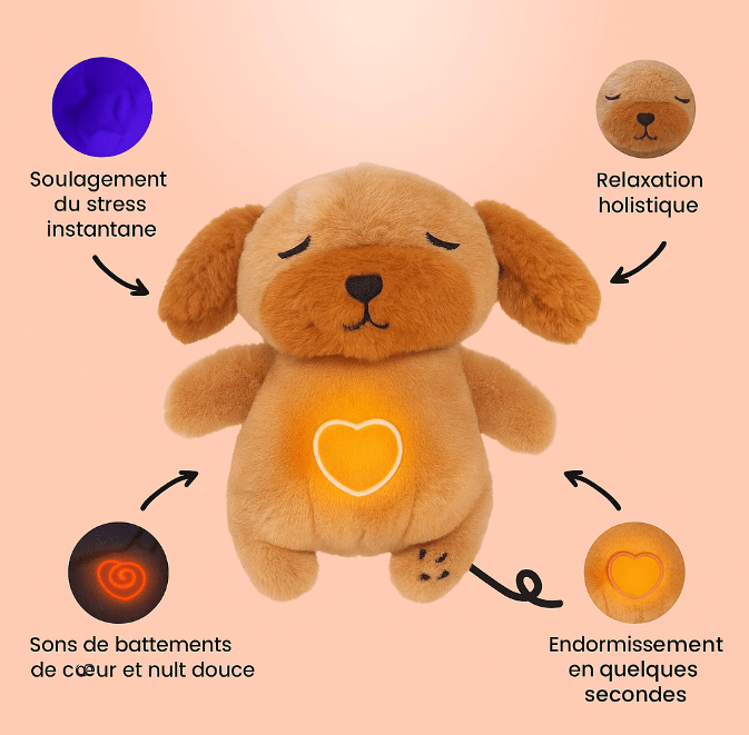Peluche chien qui respire